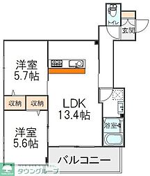 間取図画像 2LDK