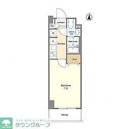 アルファコート立石2 1階1Kの間取り