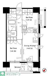 パークアクシス西船橋本郷町 5階2DKの間取り