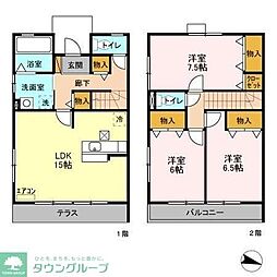 アルファタウン天王台 2階3LDKの間取り