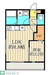リーヴェル新小岩プレミオ 303 3階1LDKの間取り