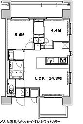 BCITYARTRESIDENCECENTRALPARK 3階2LDKの間取り