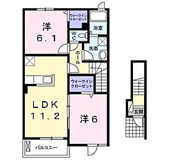 間取図画像 2LDK