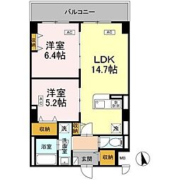 間取図画像 2LDK