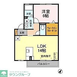 エトワール 1LDKの間取図画像