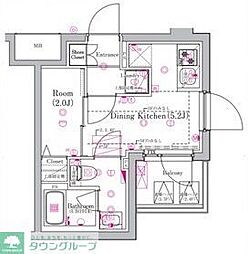 AZEST金町 1DKの間取図画像