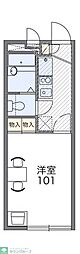 レオパレスMASA94 1Kの間取図画像