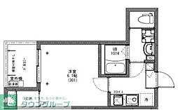 KEIAI RESIDENCE 新柏 1Kの間取図画像
