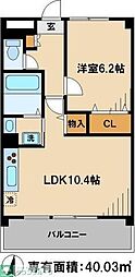 ブラウニーココ 1LDKの間取図画像