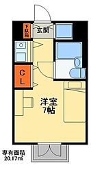 シティフォーラム上本郷 1Kの間取図画像