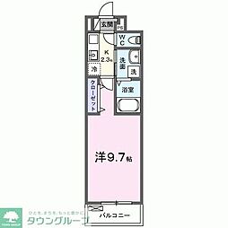 ウィンロードII 1Kの間取図画像