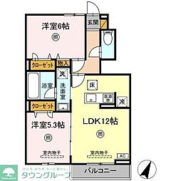 Orto Sole(オルト ソレ) 2LDKの間取図画像