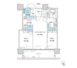 パークシティ柏の葉キャンパスザ・ゲートタワーウエスト 2LDKの間取図画像
