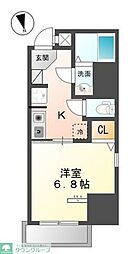ラフィネ柏 1Kの間取図画像