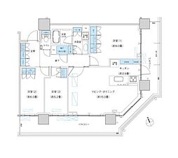 パークシティ柏の葉キャンパスザ・ゲートタワーウエスト 3LDKの間取図画像