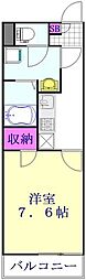 レオネクストルソレイユ 1Kの間取図画像