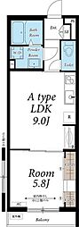 リブリ・ポルトボヌール 1LDKの間取図画像
