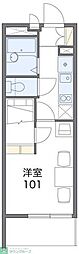 レオパレスグリーンサカエ 1Kの間取図画像