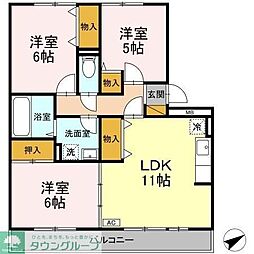 ボナール南流山 3LDKの間取図画像