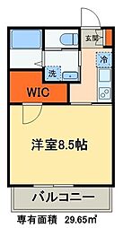 グランヒル・小松 1Kの間取図画像