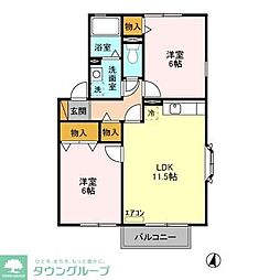 シャルマンコート 2LDKの間取図画像
