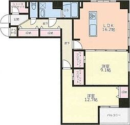 東武東上線 上福岡駅 徒歩2分の賃貸マンション 5階2LDKの間取り