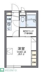 レオパレスアプリーレ 1Kの間取図画像
