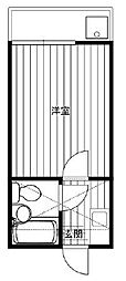 東武東上線 上福岡駅 徒歩20分の賃貸アパート 2階1Kの間取り