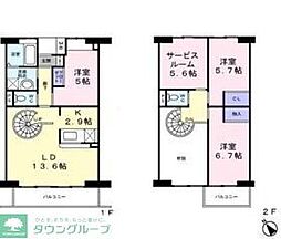 東武東上線 鶴ヶ島駅 徒歩5分の賃貸マンション 3階3SLDKの間取り