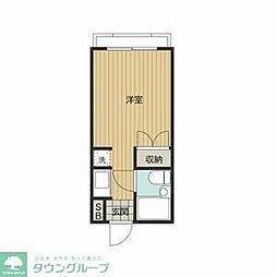 東武東上線 鶴ヶ島駅 徒歩4分の賃貸マンション 4階ワンルームの間取り