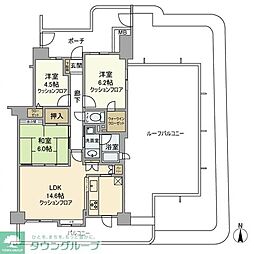 西武新宿線 本川越駅 徒歩6分の賃貸マンション 12階3LDKの間取り