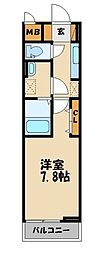 東武東上線 鶴ヶ島駅 徒歩5分の賃貸アパート 1階1Kの間取り