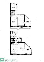 東武東上線 若葉駅 徒歩15分の賃貸テラスハウス 4LDKの間取り