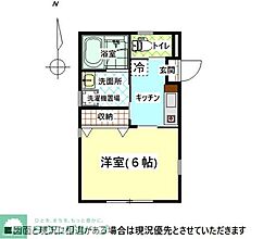 東武東上線 坂戸駅 徒歩3分の賃貸アパート 1階1Kの間取り