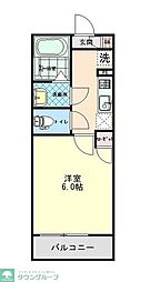 東武東上線 新河岸駅 徒歩9分の賃貸アパート 3階1Kの間取り