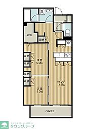 Ｐｌｕｍｅｒｉａ 3階2LDKの間取り