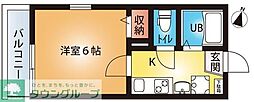 東武東上線 鶴ヶ島駅 徒歩7分の賃貸アパート 3階1Kの間取り