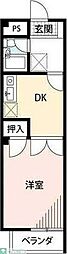 東武東上線 鶴ヶ島駅 徒歩9分の賃貸アパート 3階1DKの間取り