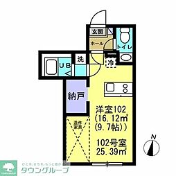 ベストステージ新狭山1 1Kの間取図画像