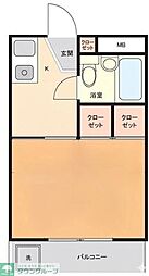 メゾン秀 1Kの間取図画像