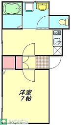 ハイツふじみ野 1DKの間取図画像