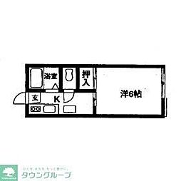 ハニーコーポ 1Kの間取図画像