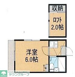 サンハイツ鶴ケ島 1Kの間取図画像