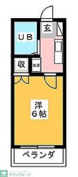 b'CASA坂戸7re-born 1Kの間取図画像