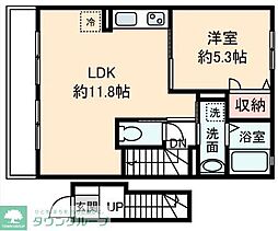 アストリア青葉ハイム 1LDKの間取図画像