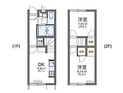 レオパレスTORRANCE 2DKの間取図画像