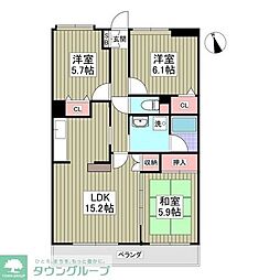 ワンダープレイス 3SDKの間取図画像