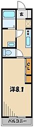 リブリ・ヴィヴェンテ 1Kの間取図画像