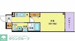 京王線 京王八王子駅 徒歩4分の賃貸マンション 5階1Kの間取り
