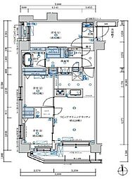 JR中央線 八王子駅 徒歩12分の賃貸マンション 3階3LDKの間取り